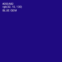 #200A82 - Blue Gem Color Image