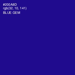 #200A8D - Blue Gem Color Image