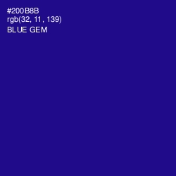 #200B8B - Blue Gem Color Image