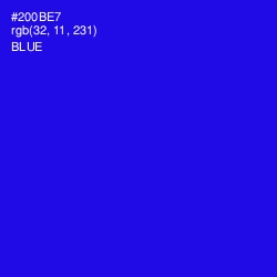 #200BE7 - Blue Color Image