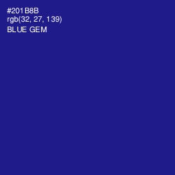 #201B8B - Blue Gem Color Image