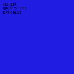 #201BE1 - Dark Blue Color Image