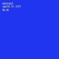 #2033ED - Blue Color Image