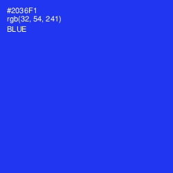 #2036F1 - Blue Color Image