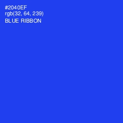 #2040EF - Blue Ribbon Color Image
