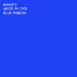 #2040F3 - Blue Ribbon Color Image
