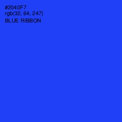 #2040F7 - Blue Ribbon Color Image