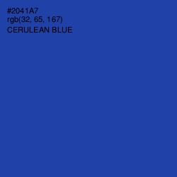 #2041A7 - Cerulean Blue Color Image