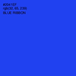 #2041EF - Blue Ribbon Color Image