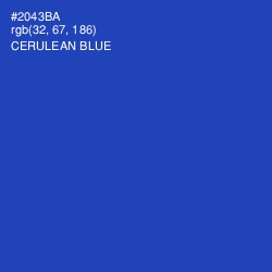 #2043BA - Cerulean Blue Color Image