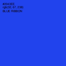 #2043EE - Blue Ribbon Color Image