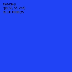 #2043F6 - Blue Ribbon Color Image