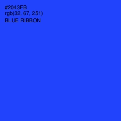 #2043FB - Blue Ribbon Color Image