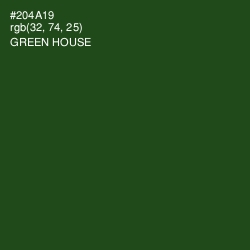 #204A19 - Green House Color Image