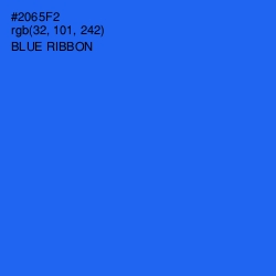 #2065F2 - Blue Ribbon Color Image