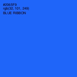 #2065F9 - Blue Ribbon Color Image