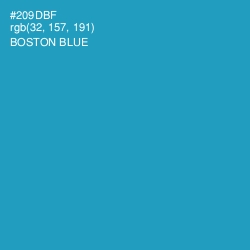 #209DBF - Boston Blue Color Image