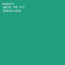 #209E7F - Green Haze Color Image