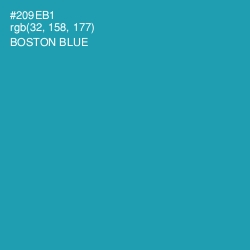 #209EB1 - Boston Blue Color Image