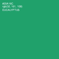 #20A16C - Eucalyptus Color Image