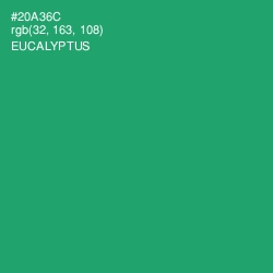 #20A36C - Eucalyptus Color Image