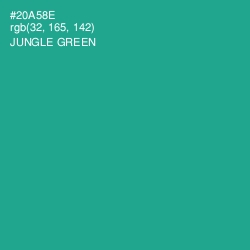 #20A58E - Jungle Green Color Image