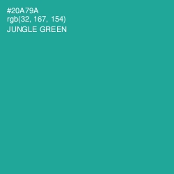 #20A79A - Jungle Green Color Image