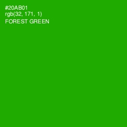 #20AB01 - Forest Green Color Image