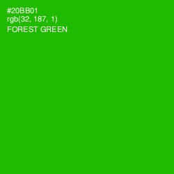#20BB01 - Forest Green Color Image
