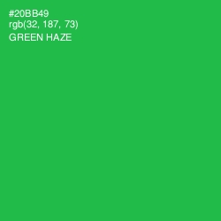#20BB49 - Green Haze Color Image