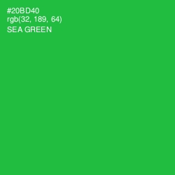 #20BD40 - Sea Green Color Image