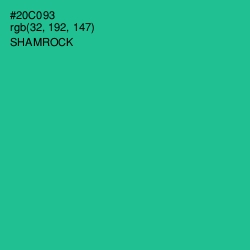 #20C093 - Shamrock Color Image