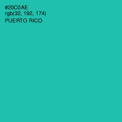 #20C0AE - Puerto Rico Color Image