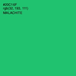 #20C16F - Malachite Color Image