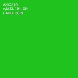 #20C21D - Harlequin Color Image