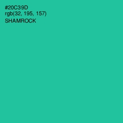 #20C39D - Shamrock Color Image