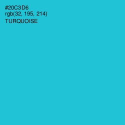 #20C3D6 - Turquoise Color Image