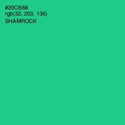 #20CB88 - Shamrock Color Image