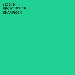#20D194 - Shamrock Color Image