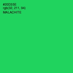 #20D35E - Malachite Color Image