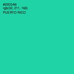 #20D3A6 - Puerto Rico Color Image