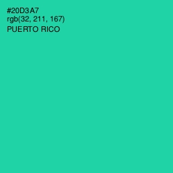 #20D3A7 - Puerto Rico Color Image