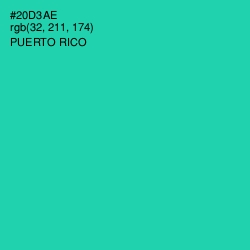 #20D3AE - Puerto Rico Color Image