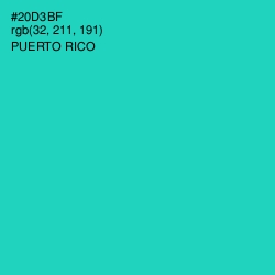 #20D3BF - Puerto Rico Color Image