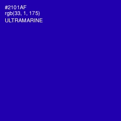 #2101AF - Ultramarine Color Image