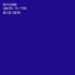 #210A8B - Blue Gem Color Image