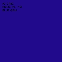 #210A8C - Blue Gem Color Image