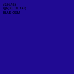 #210A93 - Blue Gem Color Image