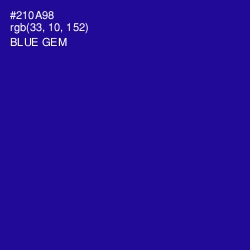 #210A98 - Blue Gem Color Image