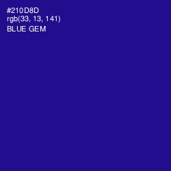 #210D8D - Blue Gem Color Image
